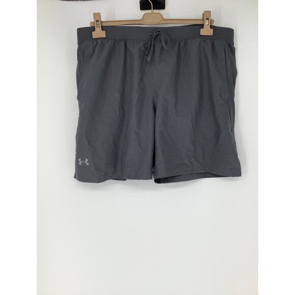 Under Armour Men's 2XL Black Launch 7" 2 in 1 Shorts Running Gym Workout G4-7 - Picture 2 of 11